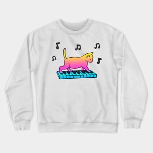 Piano Cat Crewneck Sweatshirt